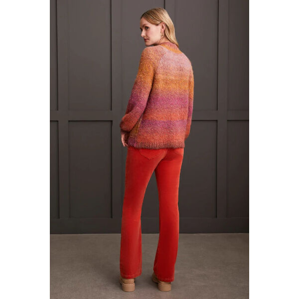 Tribal Mock Neck Sweater Womens